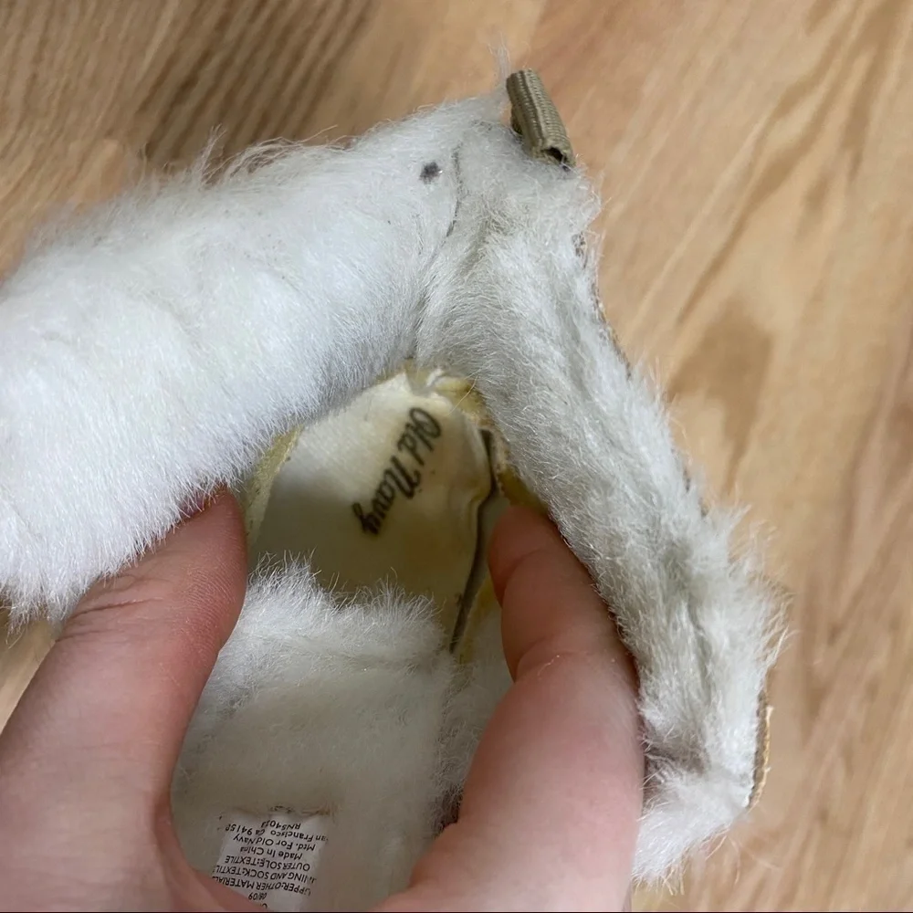 Old Navy Faux Fur Lined Ankle Boots Sz 4 Baby